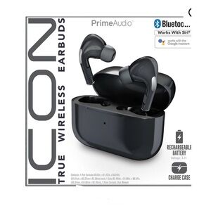 New! Icon True Wireless Earbuds - Black